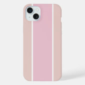 Soft Pink and Beige Vertical Stripe Pattern iPhoneケース (裏面)