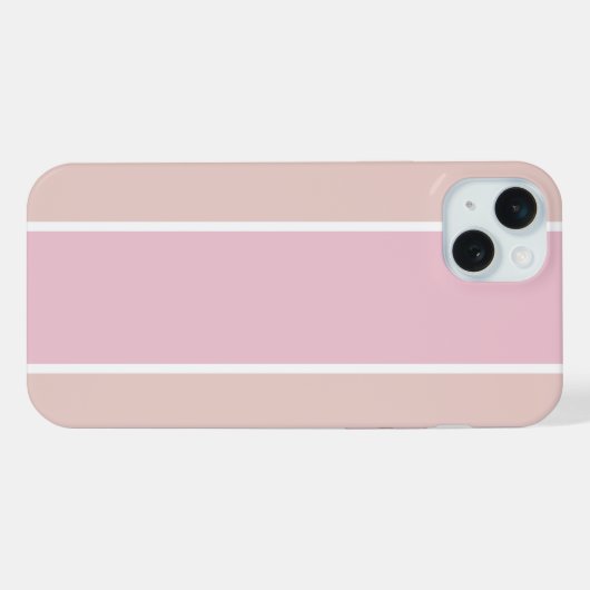 Soft Pink and Beige Vertical Stripe Pattern iPhoneケース (裏面横)