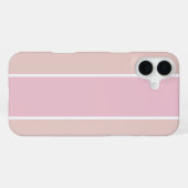Soft Pink and Beige Vertical Stripe Pattern iPhoneケース (裏面横)