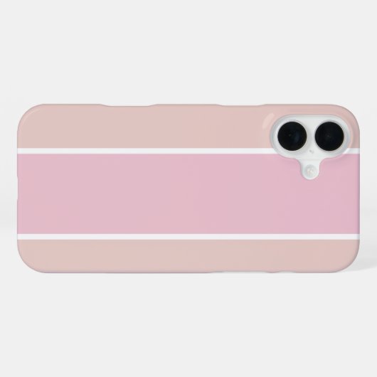 Soft Pink and Beige Vertical Stripe Pattern iPhoneケース (裏面横)