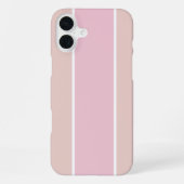 Soft Pink and Beige Vertical Stripe Pattern iPhoneケース (裏面)