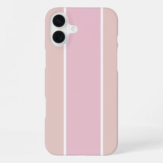 Soft Pink and Beige Vertical Stripe Pattern iPhoneケース (裏面)