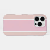 Soft Pink and Beige Vertical Stripe Pattern iPhoneケース (裏面横)