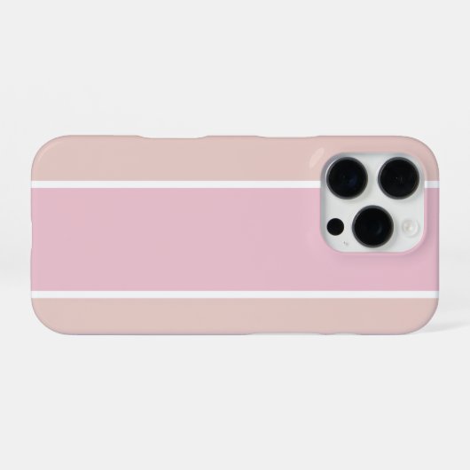 Soft Pink and Beige Vertical Stripe Pattern iPhoneケース (裏面横)