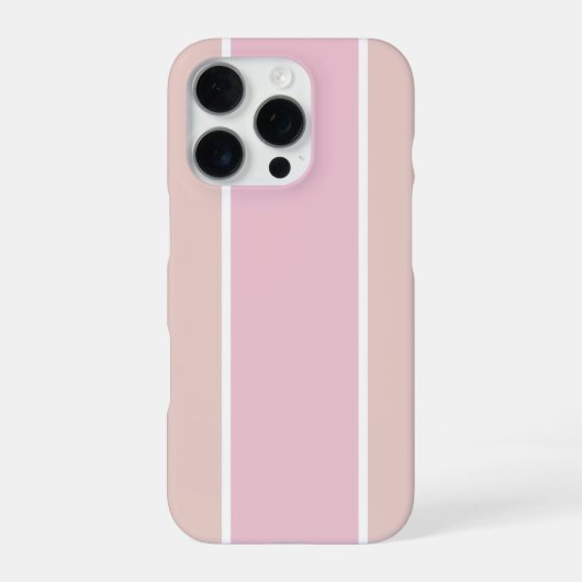 Soft Pink and Beige Vertical Stripe Pattern iPhoneケース (裏面)