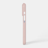 Soft Pink and Beige Vertical Stripe Pattern iPhoneケース (左側面)