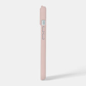 Soft Pink and Beige Vertical Stripe Pattern iPhone 15ケース (左側面)