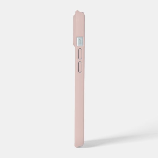 Soft Pink and Beige Vertical Stripe Pattern iPhone 15ケース (左側面)