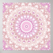 Soft Pink and Blush Mandala Pattern ポスター (正面)