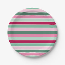 Soft Pink and Green Small Stripes