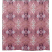 Soft pink and purple abstract L-size pattern シャワーカーテン (正面)