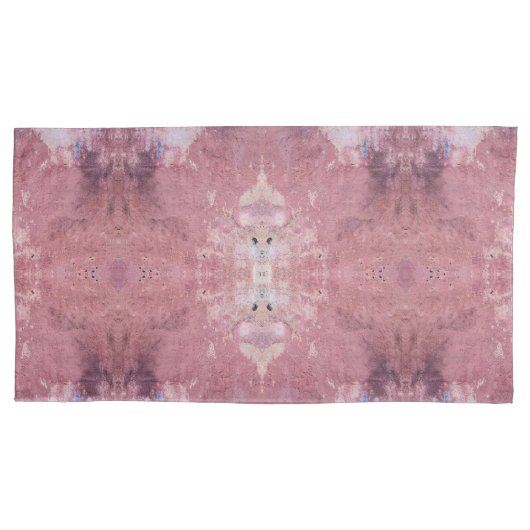 Soft pink and purple abstract L-size pattern 枕カバー (正面)