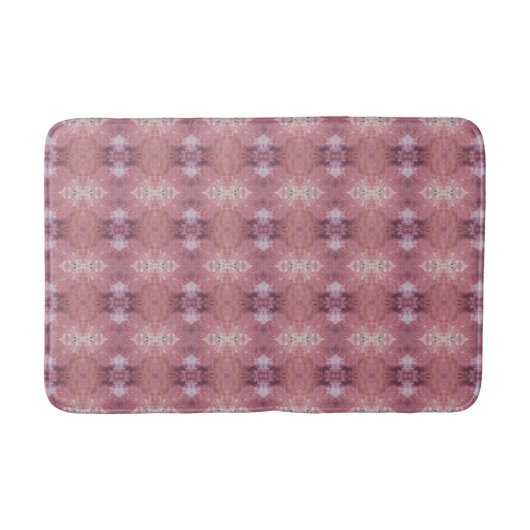 Soft pink and purple abstract M-size pattern バスマット (正面)