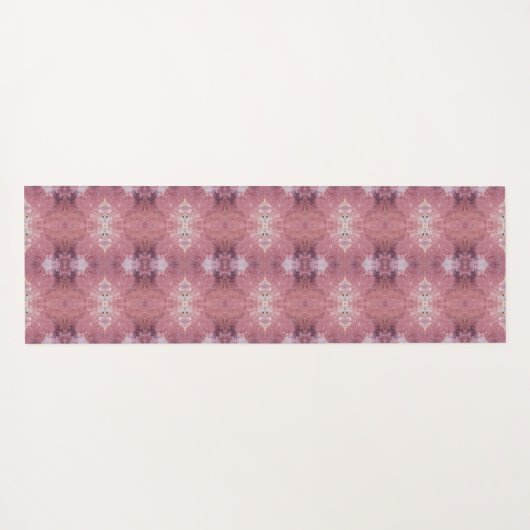 Soft pink and purple abstract pattern ヨガマット (裏面(横))