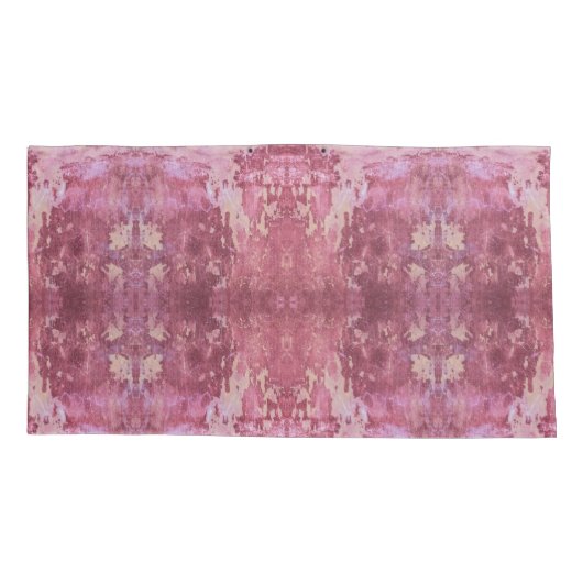 Soft pink and purple geometric L-size pattern 枕カバー (裏面)