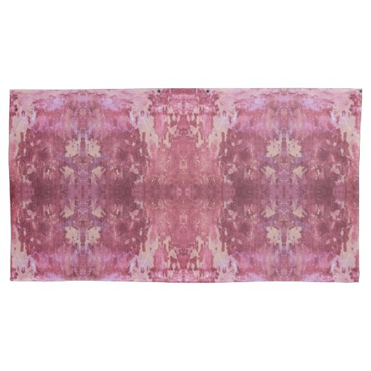 Soft pink and purple geometric L-size pattern 枕カバー (正面)