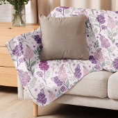 Soft Pink and Purple Lilac Floral Pattern   シェルパブランケット