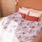 Soft Pink and Purple Lilac Floral Pattern   シェルパブランケット