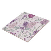Soft Pink and Purple Lilac Floral Pattern   タイル (側面)
