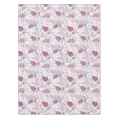 Soft Pink and Purple Lilac Floral Pattern テーブルクロス (正面)