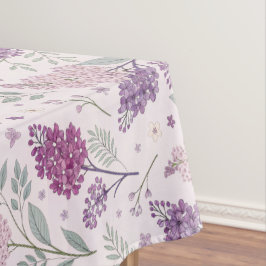 Soft Pink and Purple Lilac Floral Pattern   テーブルクロス