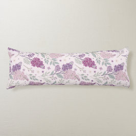 Soft Pink and Purple Lilac Floral Pattern   ボディピロー