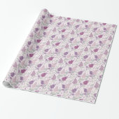 Soft Pink and Purple Lilac Floral Pattern   ラッピングペーパー (アンロールド)