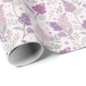 Soft Pink and Purple Lilac Floral Pattern   ラッピングペーパー (ロールコーナー)