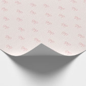 Soft Pink Balletcore Ribbon Bows ラッピングペーパー (角)
