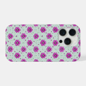 Soft Pink Blossom Rain ✨ Floral Droplet Elegant 💗 iPhoneケース (裏面横)