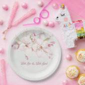 Soft Pink Blossom Women's Church ペーパープレート (パーティー)