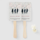 Soft Pink Blossom Women's Church Retreat ハンドファン (正面&裏面)