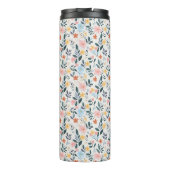 Soft Pink Blue Ditsy Flower Print タンブラー (裏面)