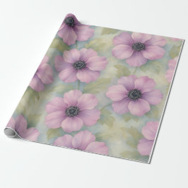 Soft Pink Botanical Floral Wrapping Paper ラッピングペーパー