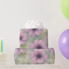 Soft Pink Botanical Floral Wrapping Paper ラッピングペーパー