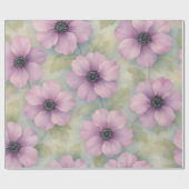 Soft Pink Botanical Floral Wrapping Paper ラッピングペーパー (フラット)