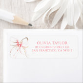 Soft Pink Bow Baptism ラベル (インサイチュ)