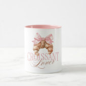 Soft Pink Bow French Coquette Croissant マグカップ (中央)