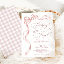 Soft Pink Bow She's Tying the Knot Bridal Shower