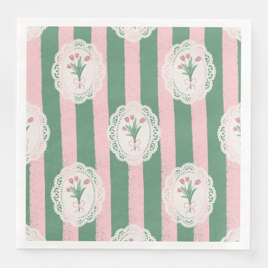 Soft Pink Bow & Tulip Floral (正面)