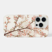 Soft Pink Cherry Blossom Branches iPhoneケース (裏面横)