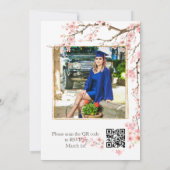 Soft Pink Cherry Blossom Graduation 招待状 (裏面)