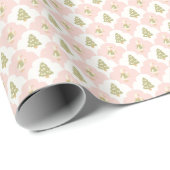 Soft Pink Christmas Wrapping Paper Roll ラッピングペーパー (ロールコーナー)