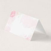 Soft Pink Clouds Stork Baby Shower Thank you card  (裏面)