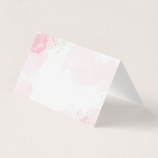 Soft Pink Clouds Stork Baby Shower Thank you card  (裏面)