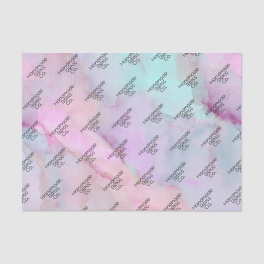 Soft Pink Colorful Marble 薄葉紙 (正面)