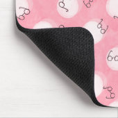 Soft Pink Cute Pattern – Minimal Aesthetic Polka マウスパッド (コーナー)