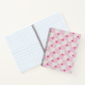 Soft Pink Daisy Checkerboard Floral Pattern ノートブック (内部)