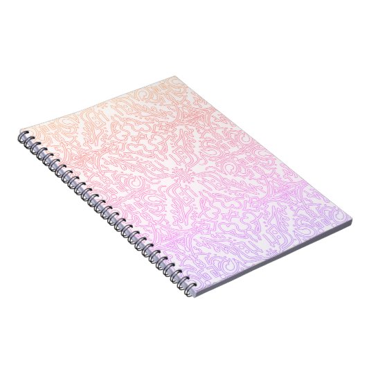 Soft Pink Dream Mandala pattern series ノートブック (右側)