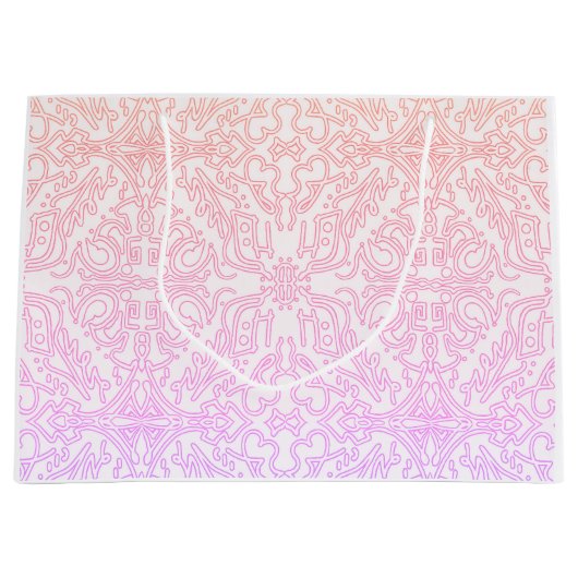 Soft Pink Dream Mandala pattern series ラージペーパーバッグ (正面)